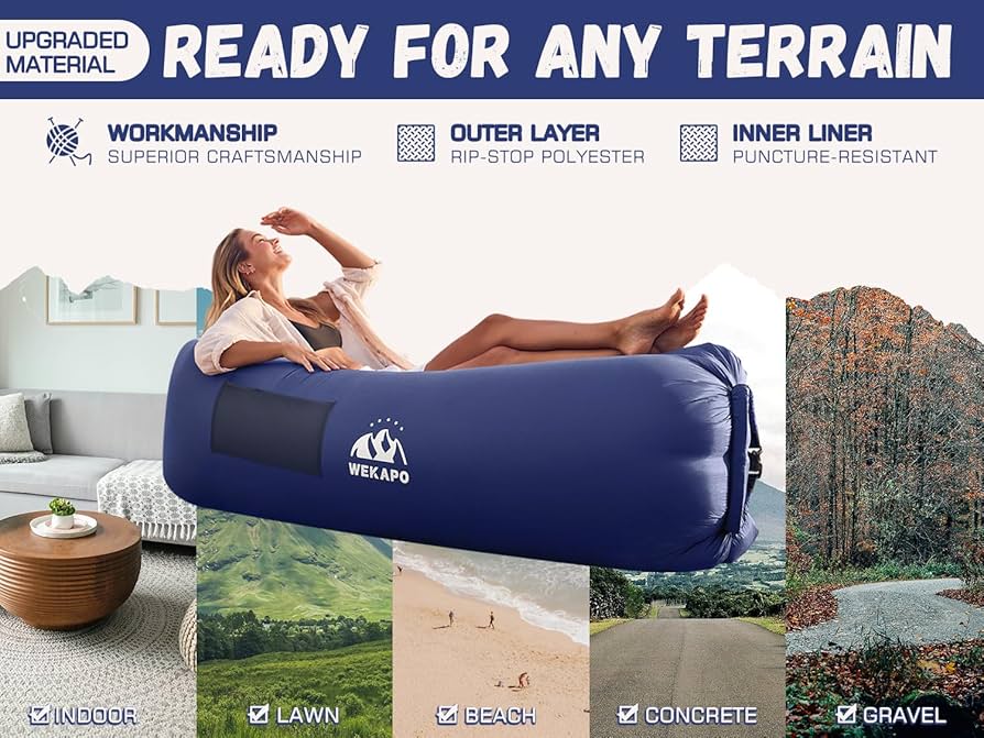 Amazon.com: WEKAPO Inflatable Couch with Pump - Easiest